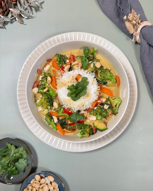 Winterliches Asia-Wok-Gemüse mit Kokosmilch & mildem Asia Gewürz