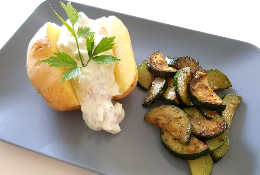 Backkartoffeln mit Radieschenquark - Histaminikus Backkartoffeln mit Radieschenquark - Histaminikus