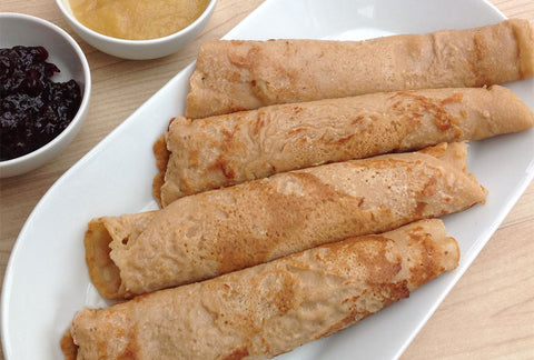 Pfannkuchen mit Gemüsefüllung
