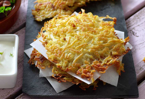 Röstis mit Hüttenkäse