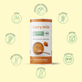 Grafik mit Dose „Curry mild“ im Zentrum. Rundherum 9 grüne Icons mit Text:
– histaminarm laborgeprüft
– glutenfrei
– hefefrei
– Bioqualität
– laktosefrei
– ohne Zusatzstoffe
– ohne Sellerie
– vegan