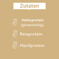 shaker, wo die sachen wie Haferprotein stehen und andere zutaten