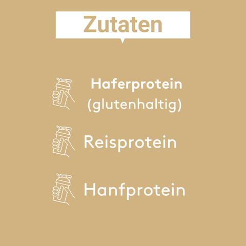 shaker, wo die sachen wie Haferprotein stehen und andere zutaten